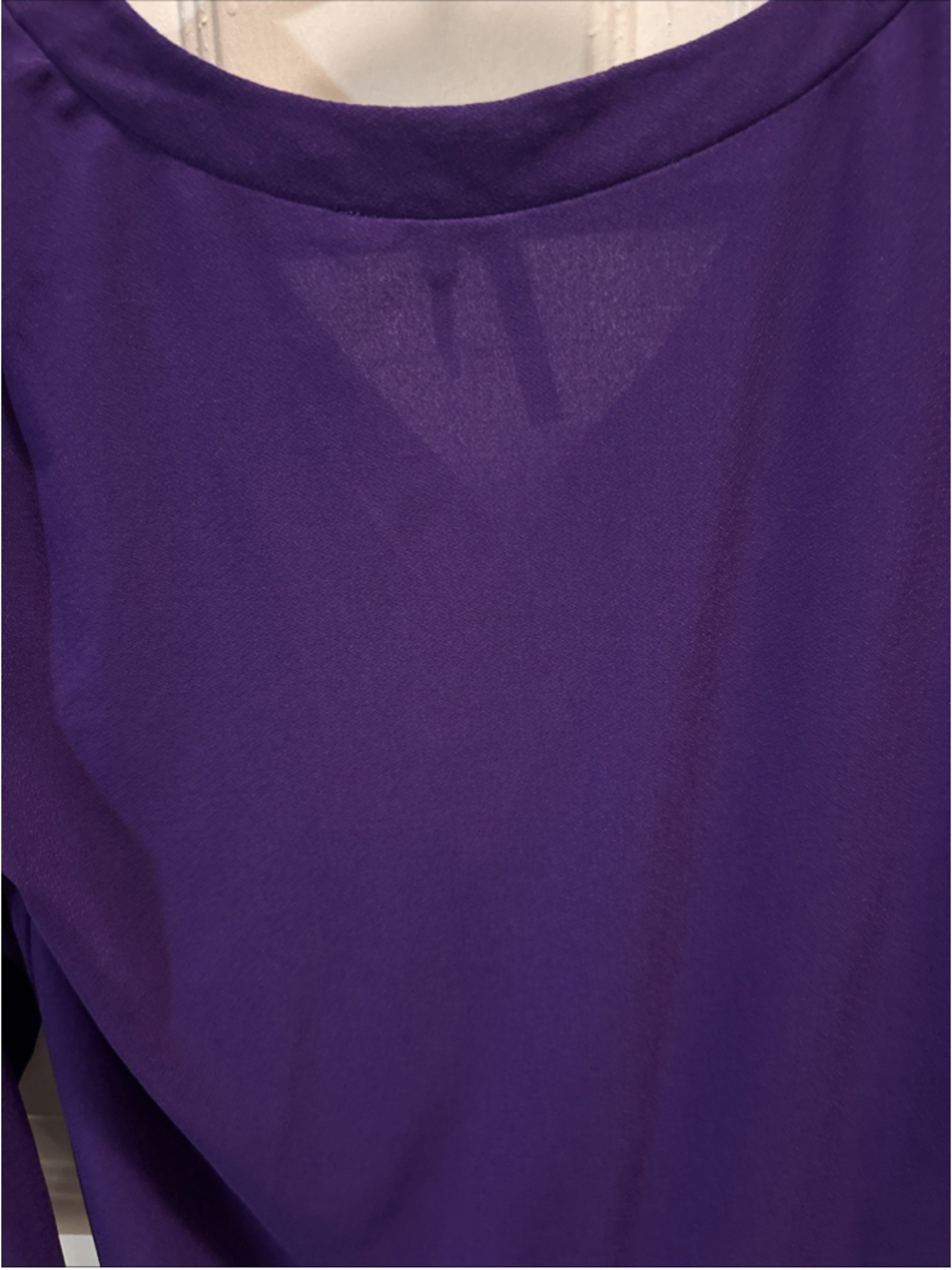 Love Scarlett Top Women’s Purple 3/4 Sleeves Rhinestone Buttons V-Neck Neck 1007 - Picture 8 of 8